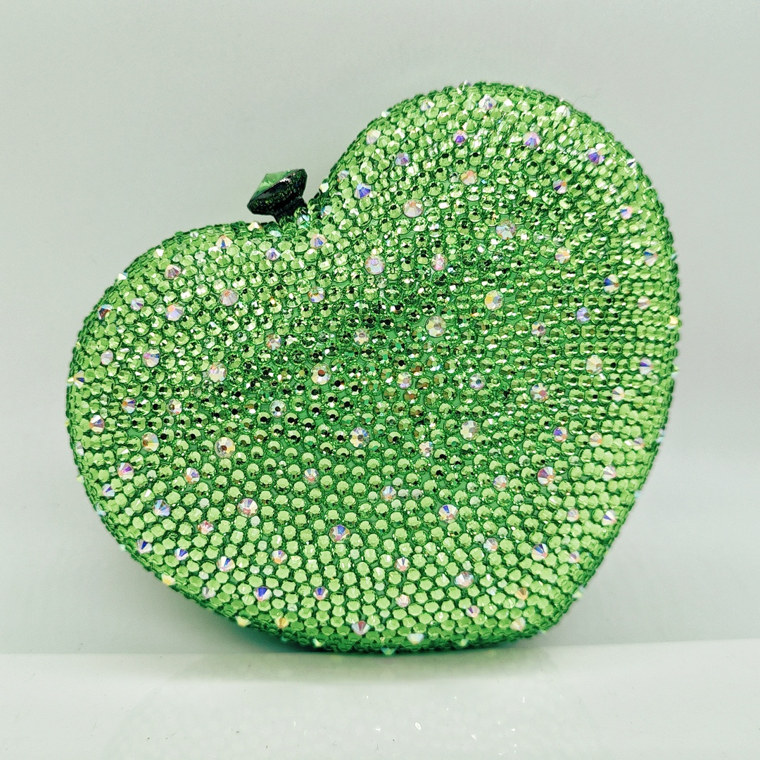 Luxury Bags Blue - High-End Heart Shape Women Crystal Evening