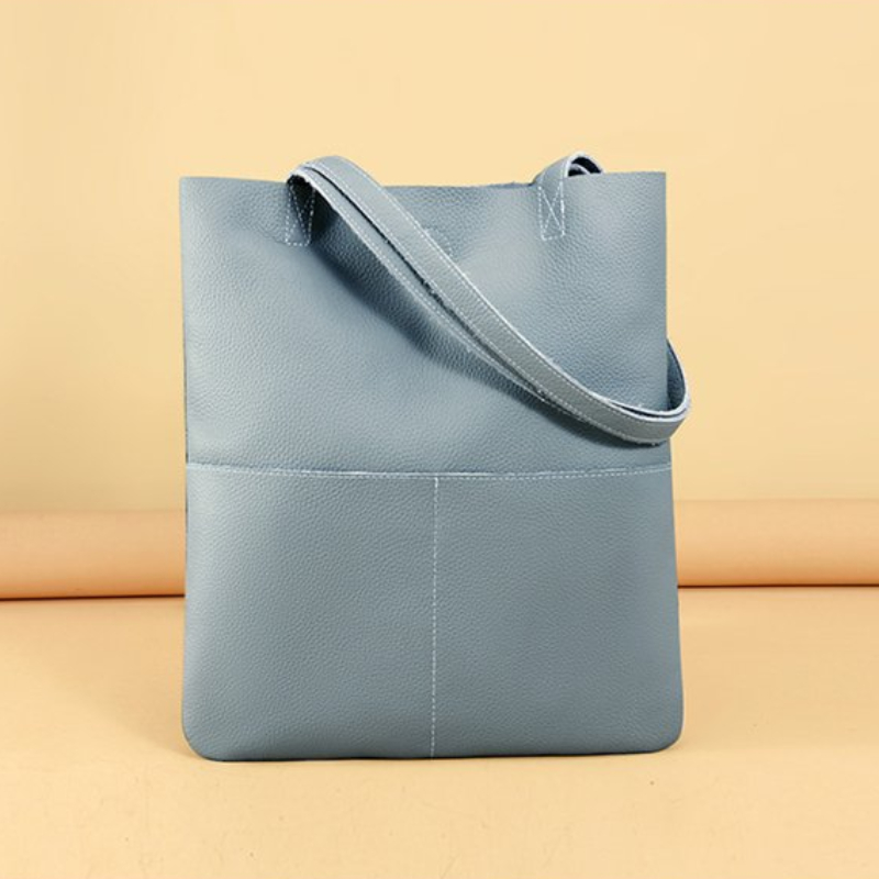 Luxury Bags Blue - Solid Soft Material Large Capacity Shoulder