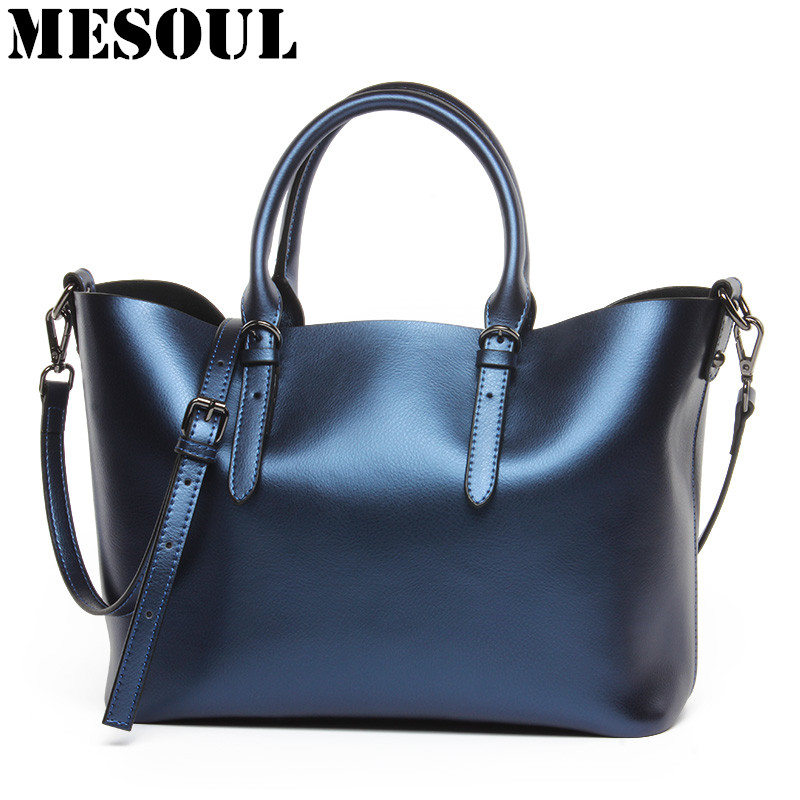 Luxury Bags Blue - Luxury Design Women's Genuine Leather Casual