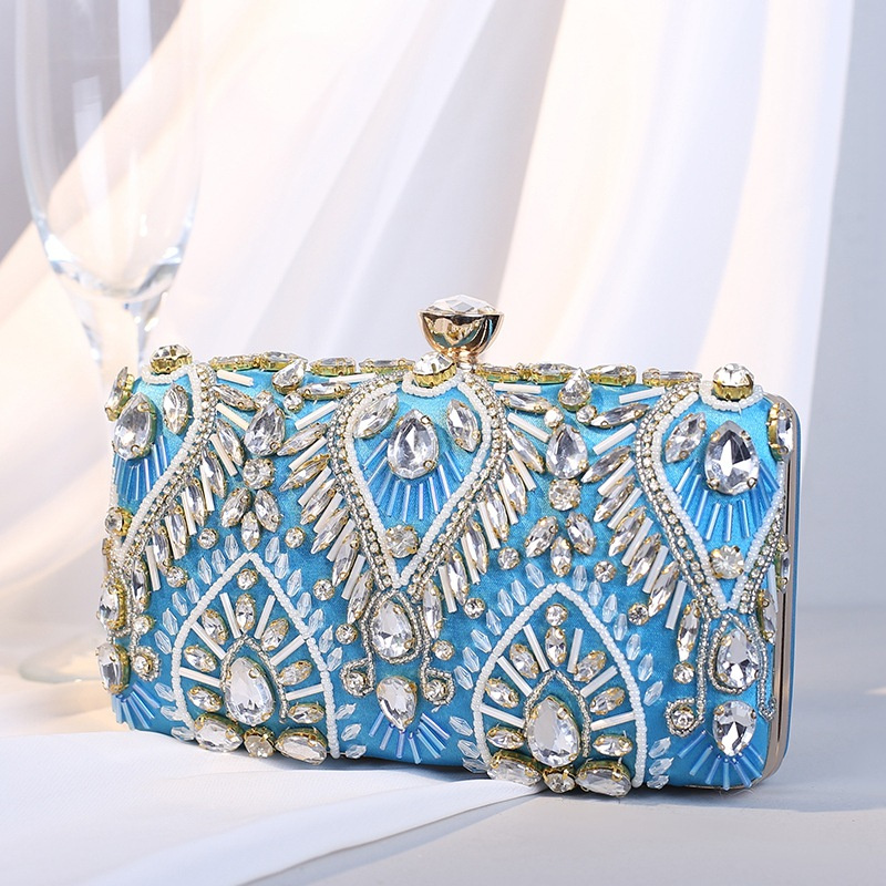 Luxury Bags Blue - Women's Evening Clutch Bag Party Purse