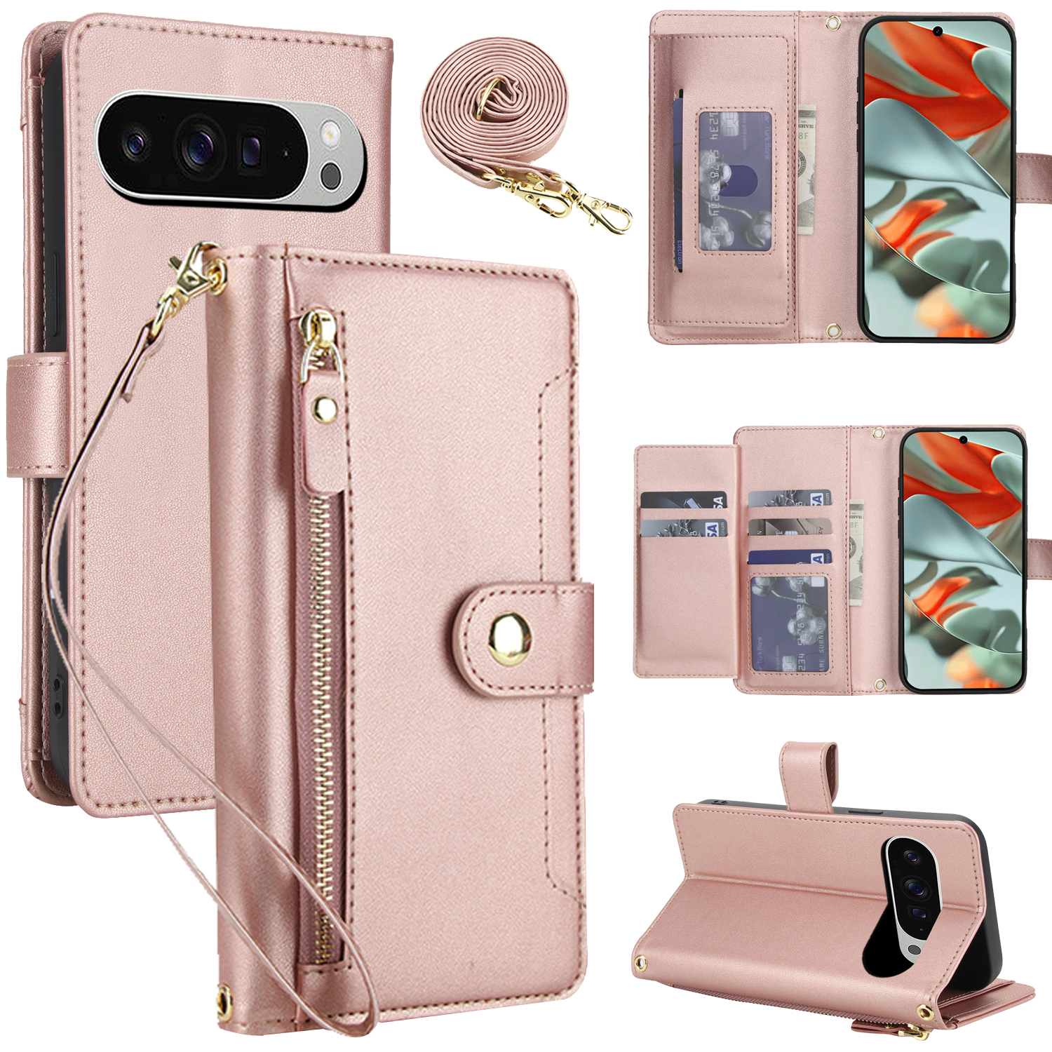 Luxury Bags & Leather Repair Of Atlanta Reviews - Crossbody Zipper Leather Wallet Flip Case