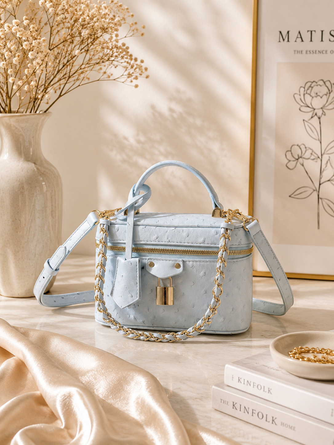 Luxury Bags Blue - New Luxury Women'S Bag 19X11.5X6.5CM Portable