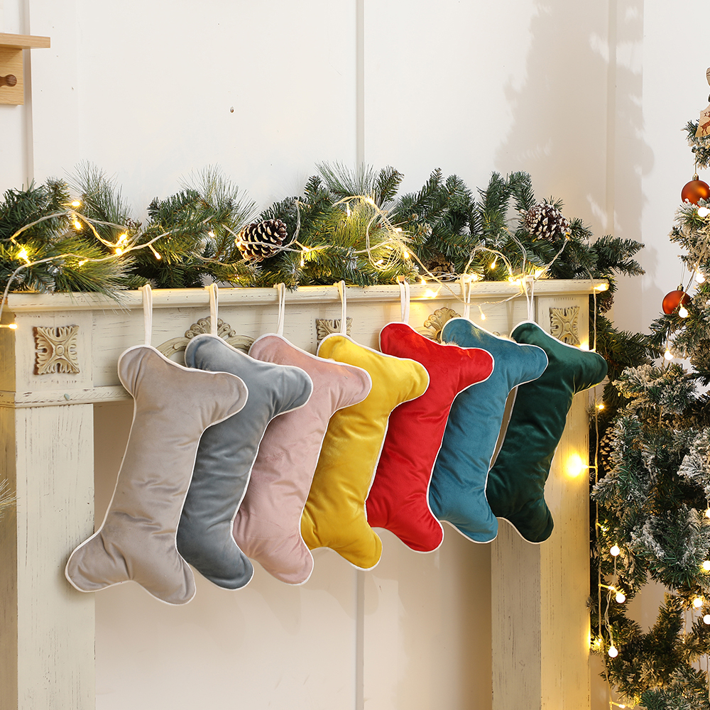 Velvet Dog Christmas Stocking  - Luxury Xmas Bags ulasan dan harga