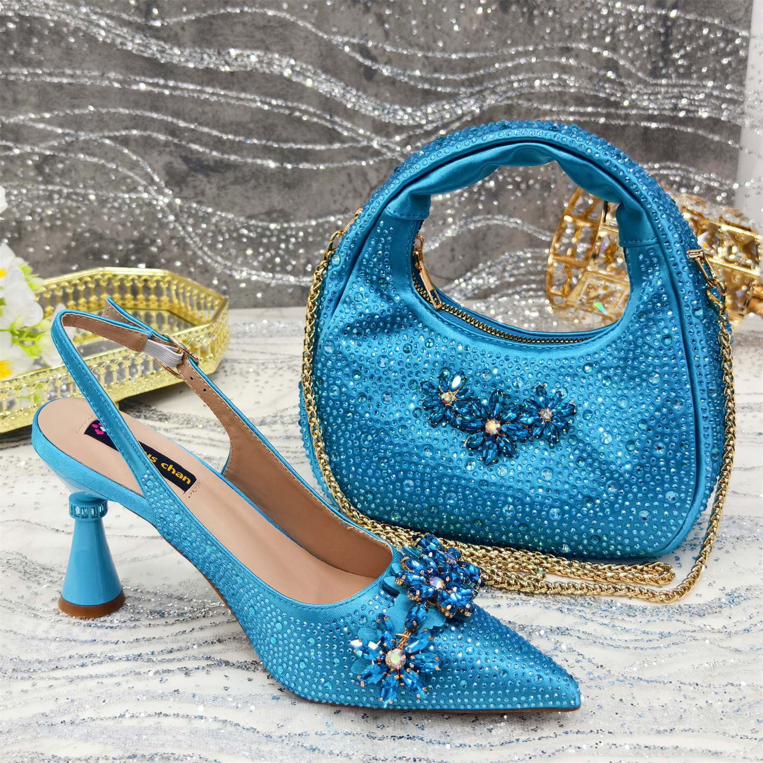 2025 Pointed Toe High Heels Sh - Luxury Bags Blue ulasan dan harga