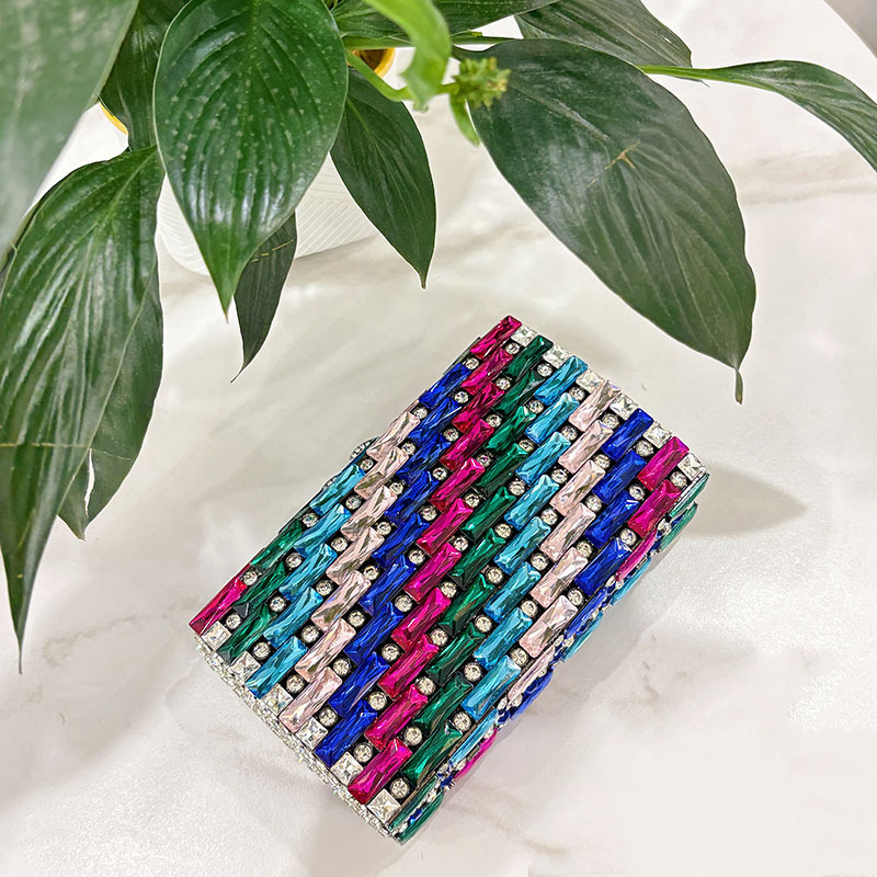 Female Blue Rhinestone Evening - Luxury Bags Blue ulasan dan harga