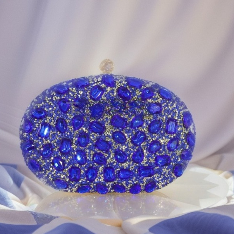 Celebrity Oval Large Diamond D - Luxury Bags Blue ulasan dan harga