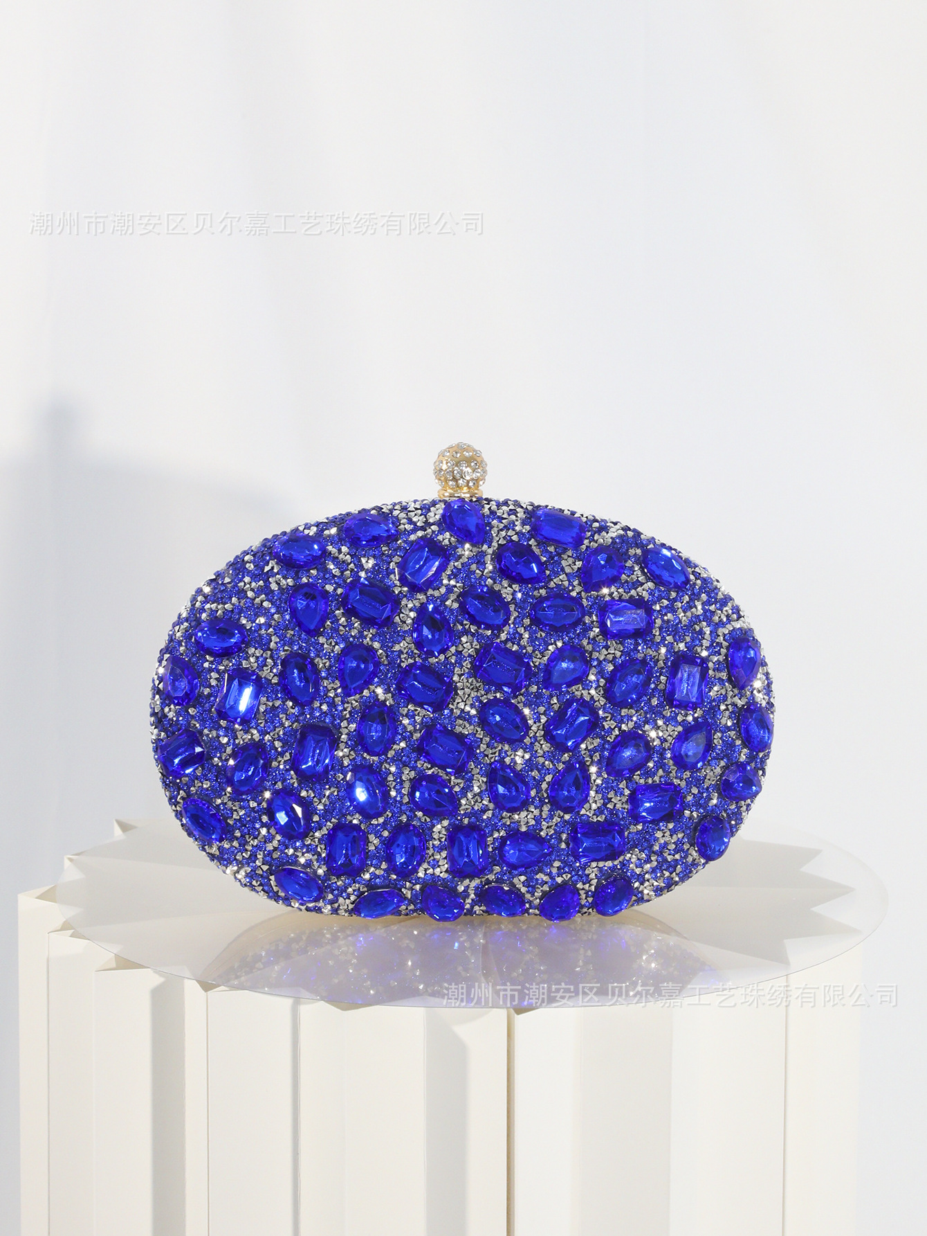 Celebrity Oval Large Diamond D - Luxury Bags Blue ulasan dan harga
