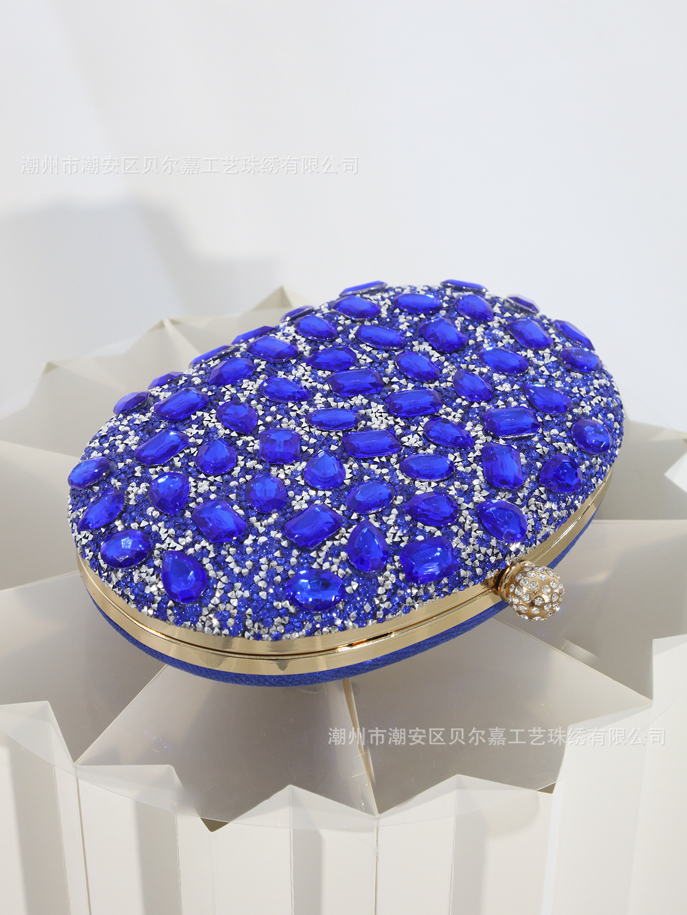 Celebrity Oval Large Diamond D - Luxury Bags Blue ulasan dan harga
