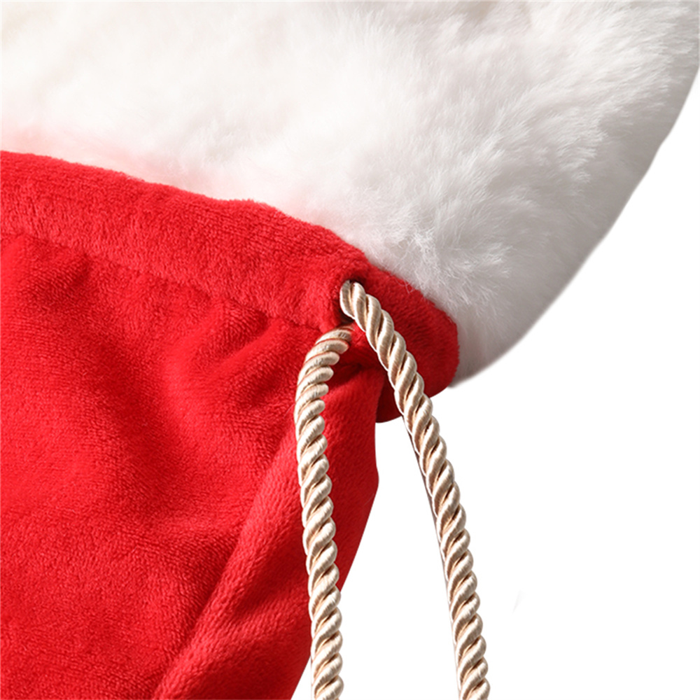 Plush Christmas Santa Sack Cor - Luxury Xmas Bags ulasan dan harga