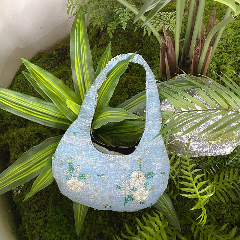 2026 Summer New Beaded Shoulde - Luxury Bags Blue ulasan dan harga