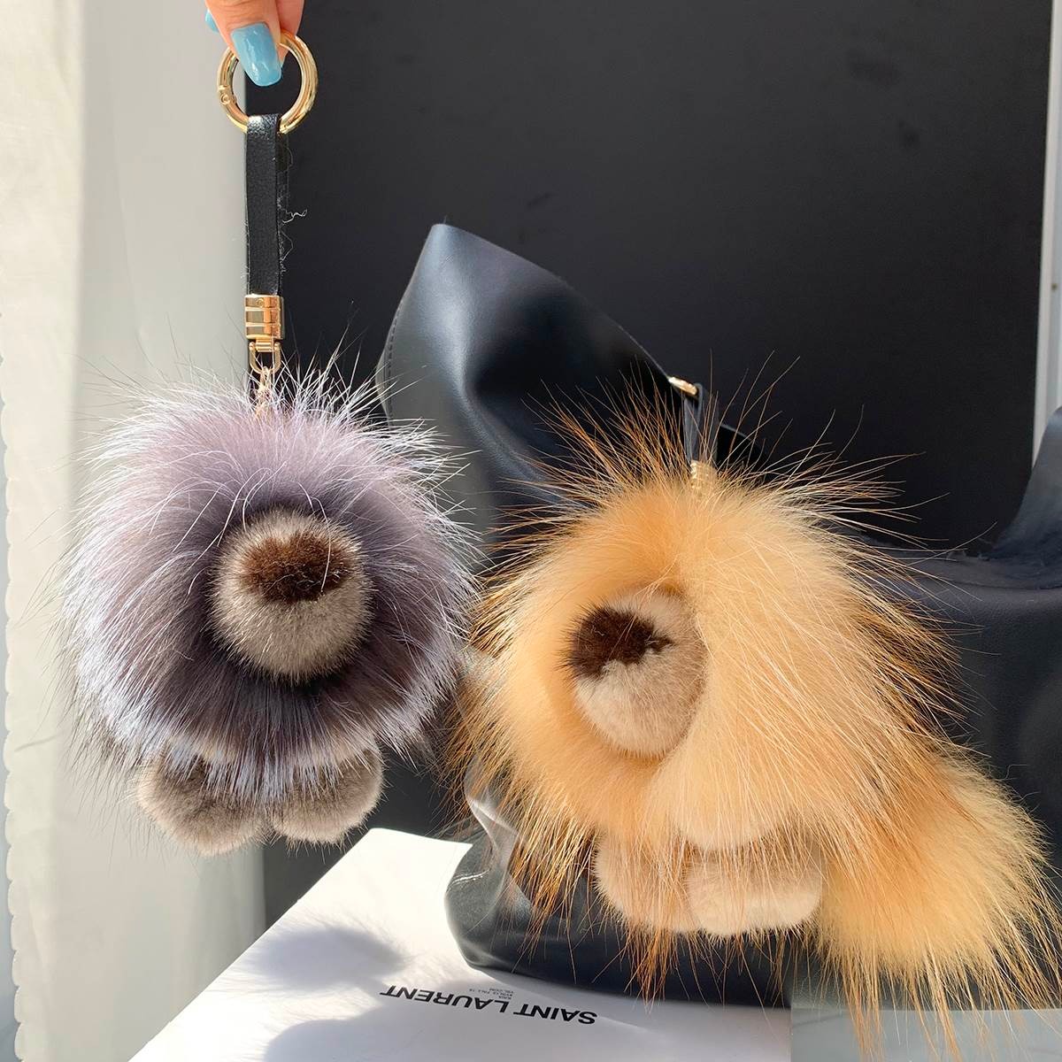 Luxury Real Mink Fur Lion Pend - Luxury Bags For Kids ulasan dan harga