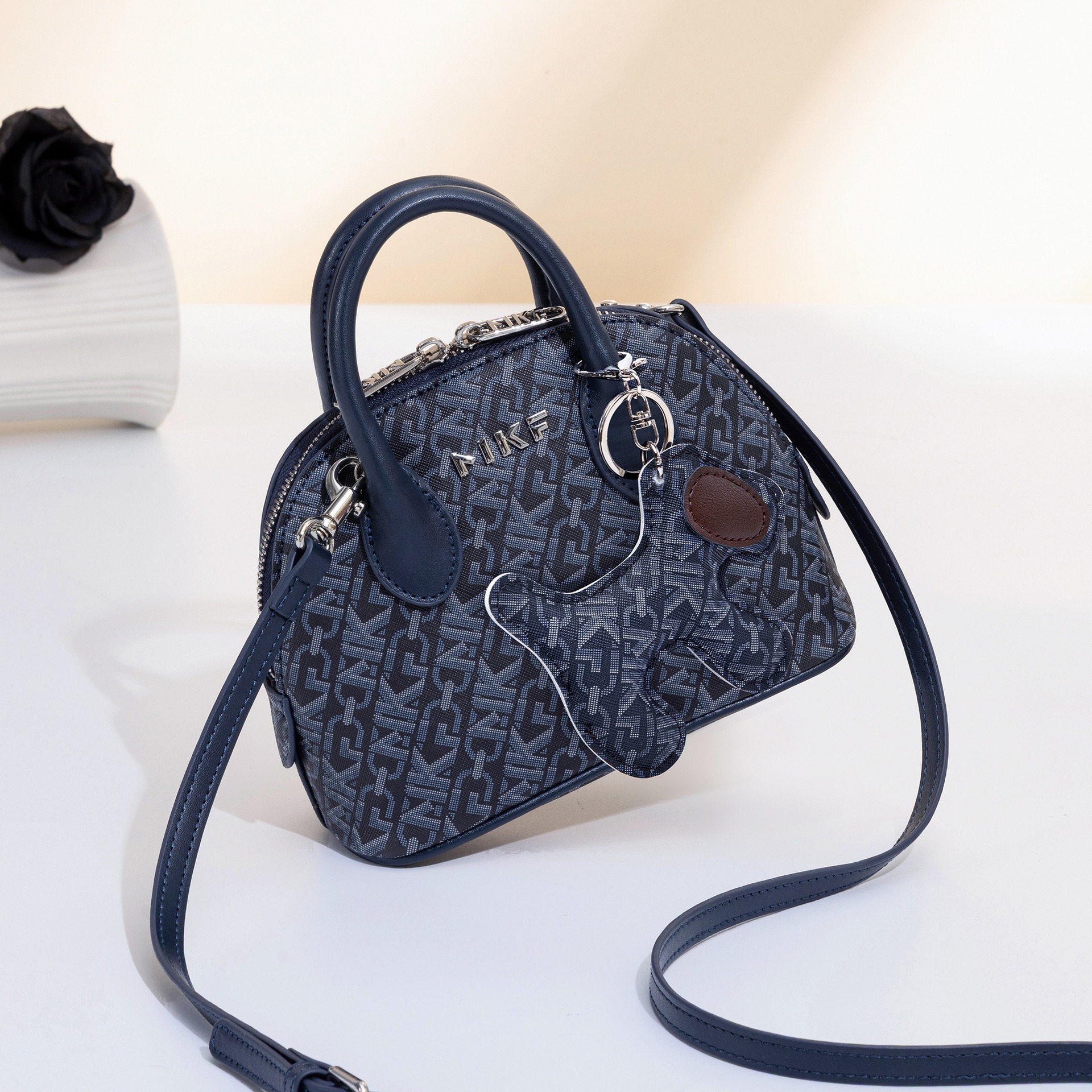Vintage Monogram Dome Bag with - Luxury Bags Blue ulasan dan harga