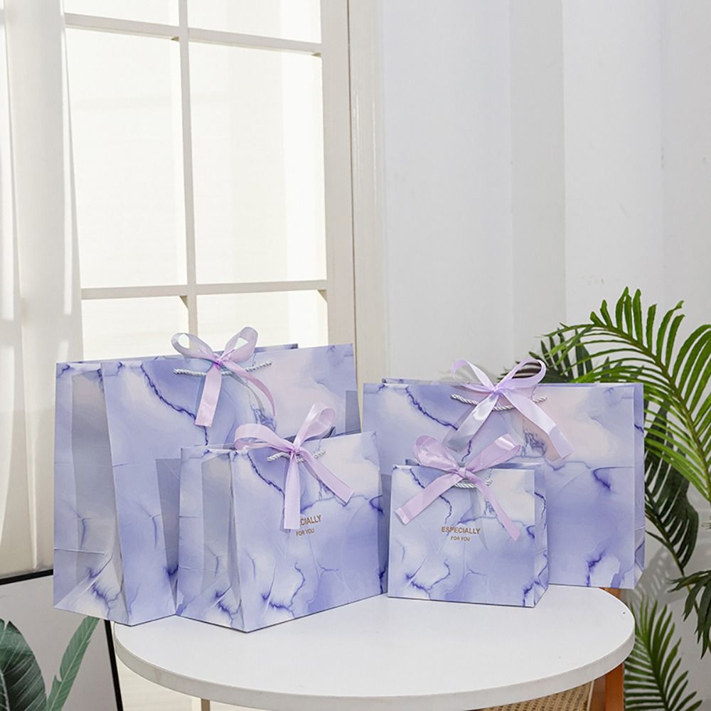 Multi-size Marble Printing Gif - Luxury Bags Blue ulasan dan harga