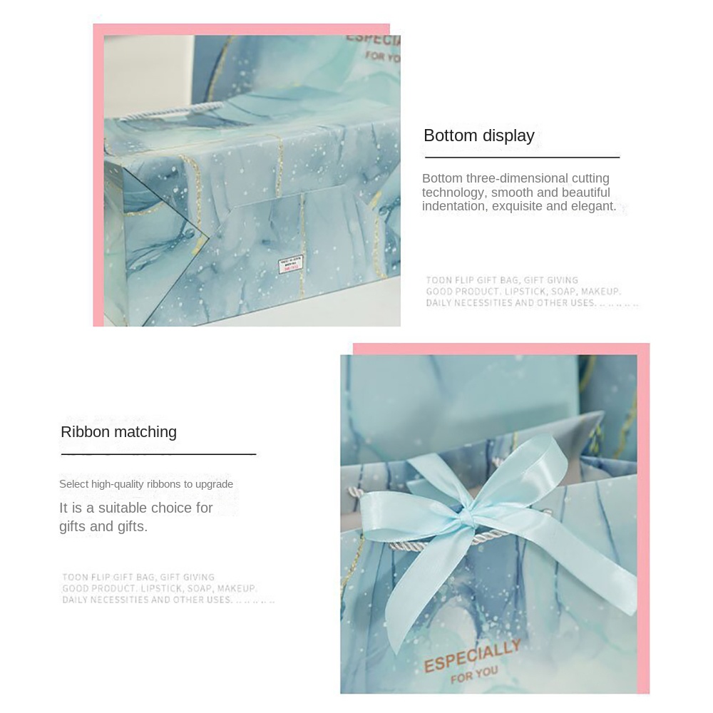 Multi-size Marble Printing Gif - Luxury Bags Blue ulasan dan harga