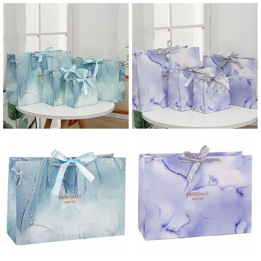 Multi-size Marble Printing Gif - Luxury Bags Blue ulasan dan harga