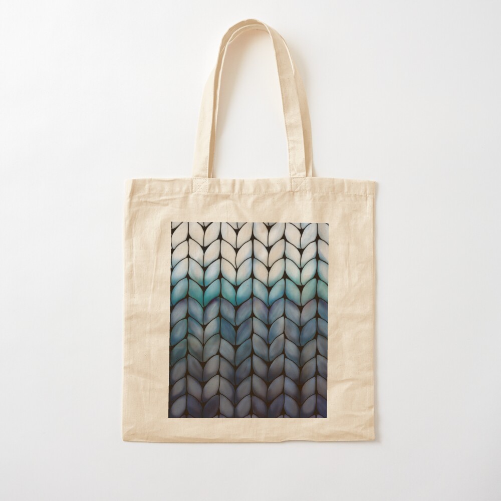 Chunky Ocean Blue Faux Knit To - Luxury Bags Blue ulasan dan harga