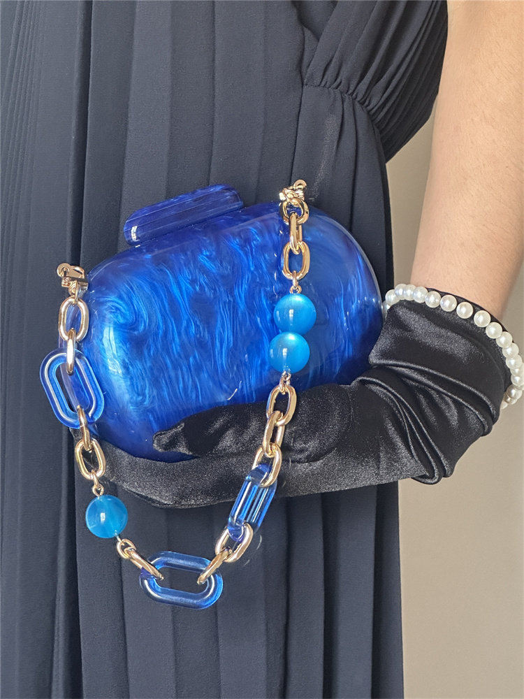Luxury fashion Klein blue marb - Luxury Bags Blue ulasan dan harga