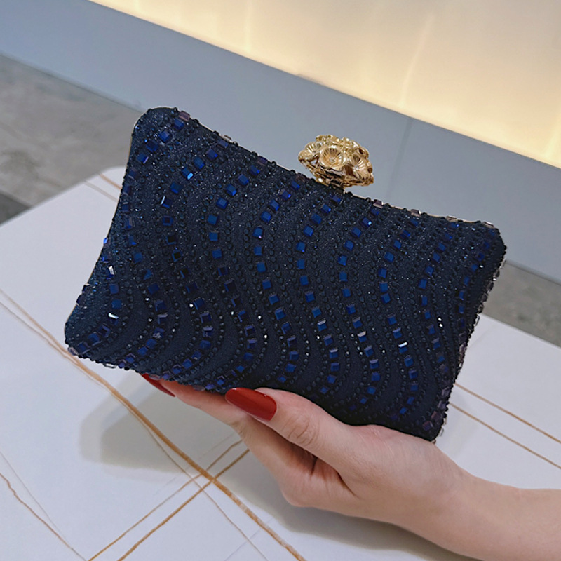 Elegant Navy Blue Clutch Bag f - Luxury Bags Blue ulasan dan harga