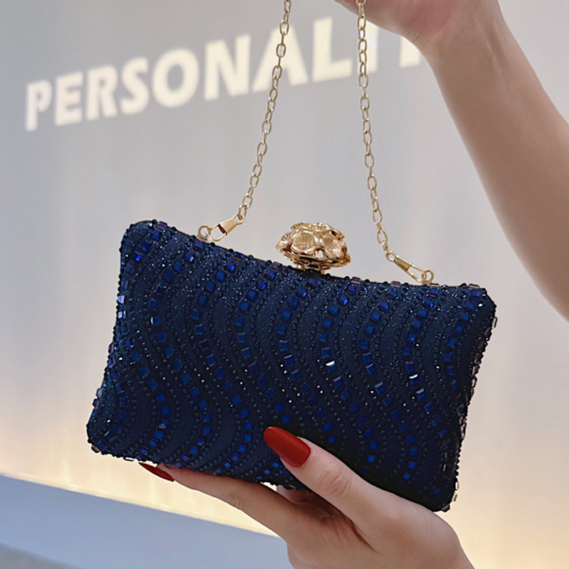 Elegant Navy Blue Clutch Bag f - Luxury Bags Blue ulasan dan harga